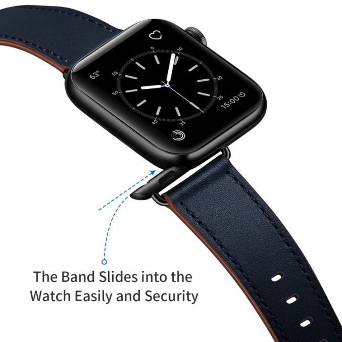 Klassisk kuskinn klokkereim til Apple Watch 41 / 40 / 38 mm - Bilde 10