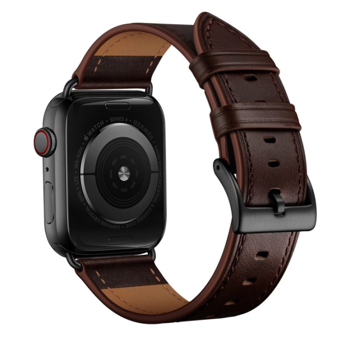 Klassisk kuskinn klokkereim til Apple Watch 41 / 40 / 38 mm - Bilde 3