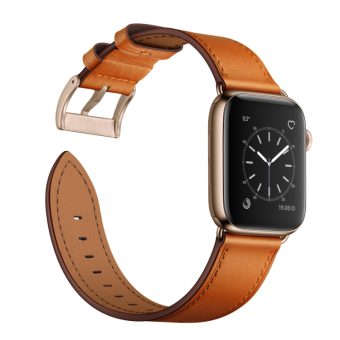 Klassisk kuskinn klokkereim til Apple Watch 41 / 40 / 38 mm - Lys brun