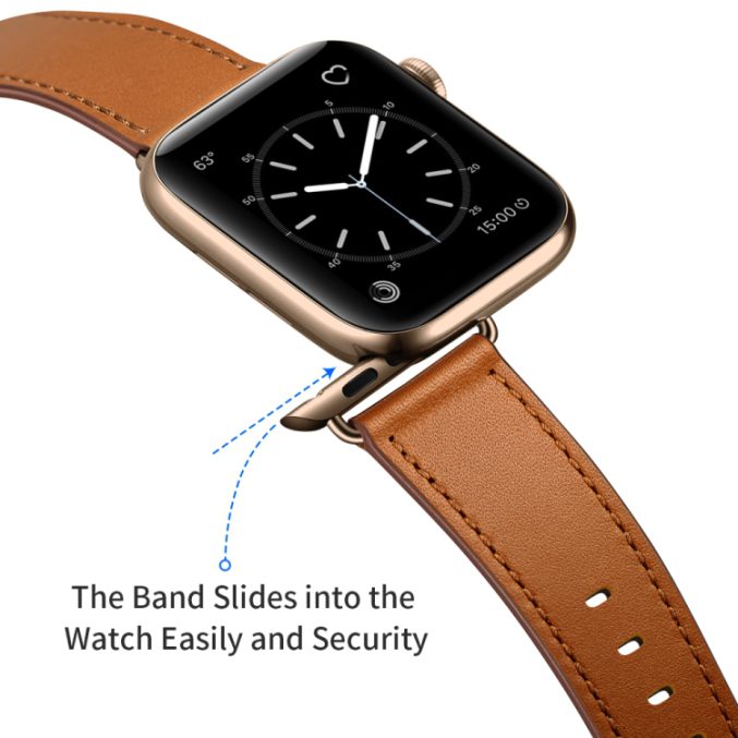 Klassisk kuskinn klokkereim til Apple Watch 41 / 40 / 38 mm - Bilde 27