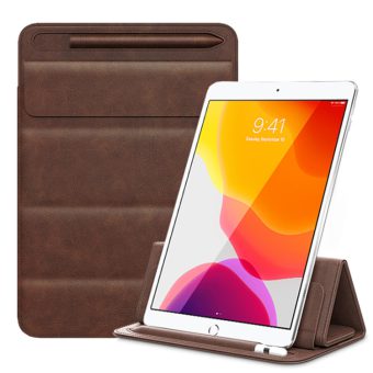 Magnetisk sleeve for iPad 9.7-11 tommer - PU-lærbeskyttelse - Mørk brun