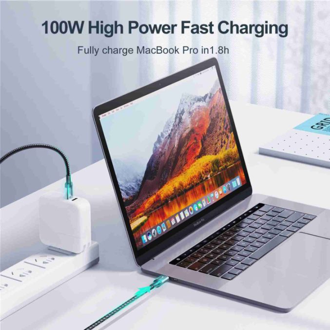 JOYROOM USB-C til USB-C 100W kabel, 2m - Bilde 4