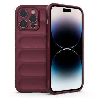 Magic Shield TPU-etui for iPhone 14 Pro - Vin rød