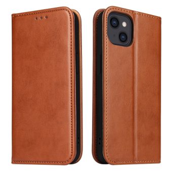 Lommebok etui for iPhone 14 Plus (PU-Lær) - Brun