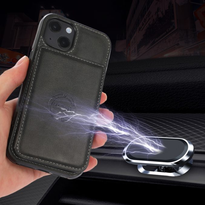 Stilig Magnetisk Etui med Kalveskinnstekstur for iPhone 13 - Bilde 8