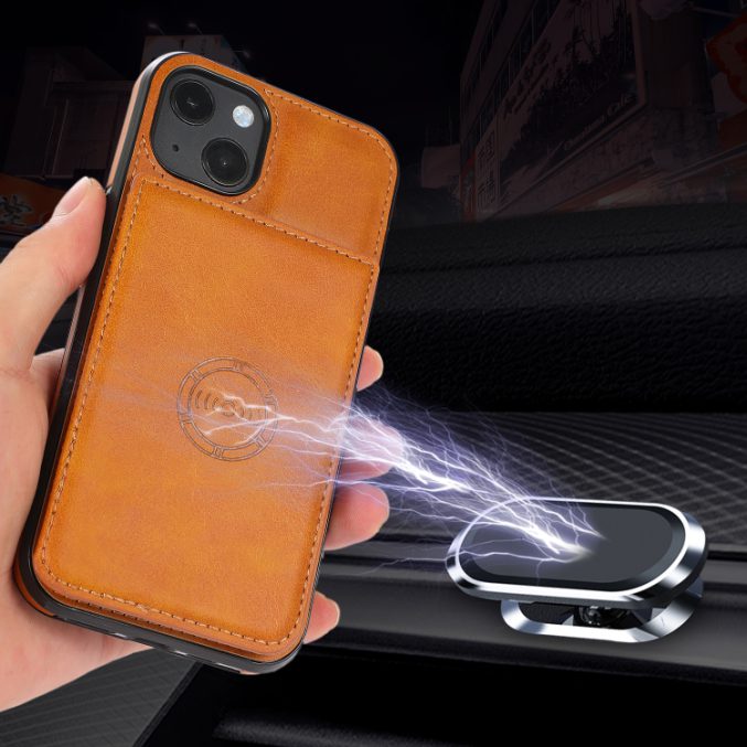 Stilig Magnetisk Etui med Kalveskinnstekstur for iPhone 13 - Bilde 2