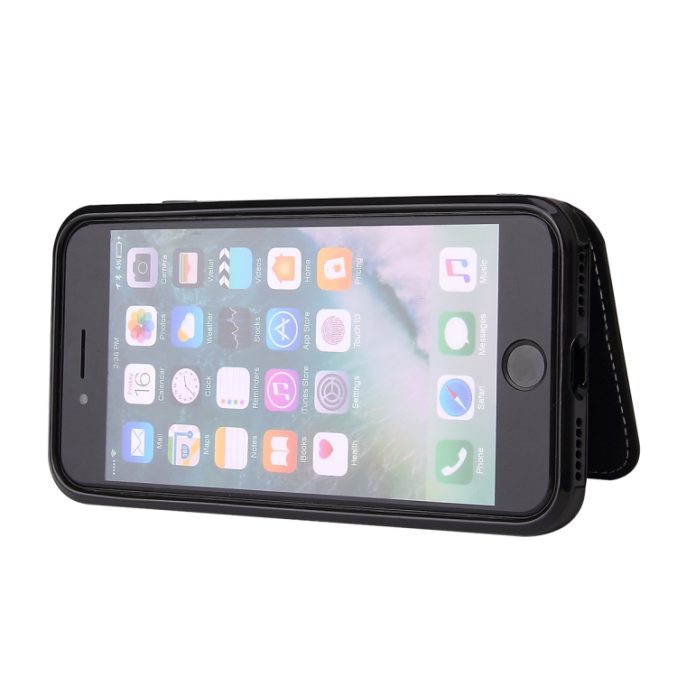 Stilig Magnetisk Etui med Kalveskinnstekstur for iPhone SE 2022 / SE 2020 / 8 / 7 - Bilde 5
