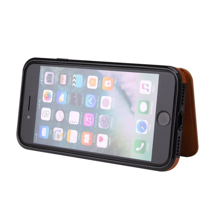 Stilig Magnetisk Etui med Kalveskinnstekstur for iPhone SE 2022 / SE 2020 / 8 / 7 - Bilde 10
