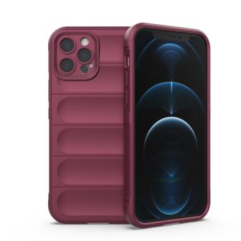 Magic Shield TPU-etui for iPhone 12 Pro - Vin rød