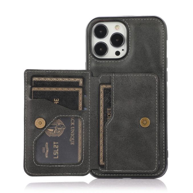 Stilig Magnetisk Etui med Kalveskinnstekstur for iPhone 13 Pro - Bilde 5
