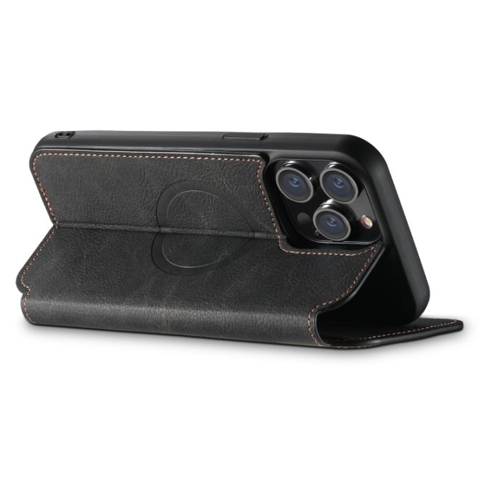 Suteni Retro Matt Litchi Lær Magsafe-deksel for iPhone 12/12 Pro - Bilde 5