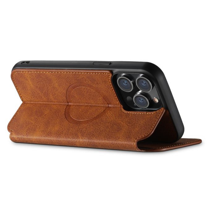 Suteni Retro Matt Litchi Lær Magsafe-deksel for iPhone 12/12 Pro - Bilde 7