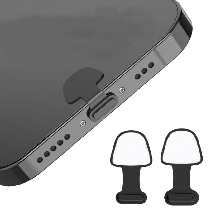 Silikonplugg for ladeport - Lightning/iPhone (5 stk)