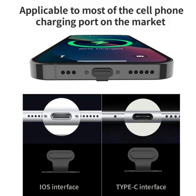 Silikonplugg for ladeport - Lightning/iPhone (5 stk) - Bilde 6