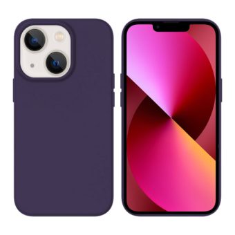 iPhone 15 Pluss Silikon MagSafe mobildeksel - Mørk Lilla