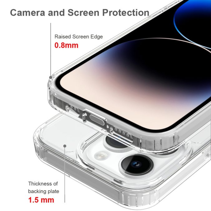 Deksel til iPhone 15 Pro Max (6,7″) – gjennomsiktig - Bilde 5