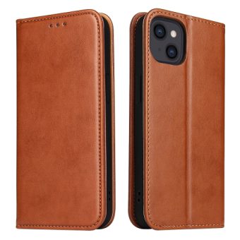 Lommebok etui for iPhone 15 Plus (PU-Lær) - Brun