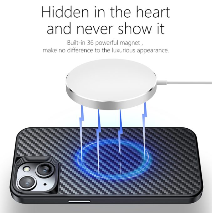 Magsafe karbonfiber deksel for iPhone 13 /14 - Bilde 5