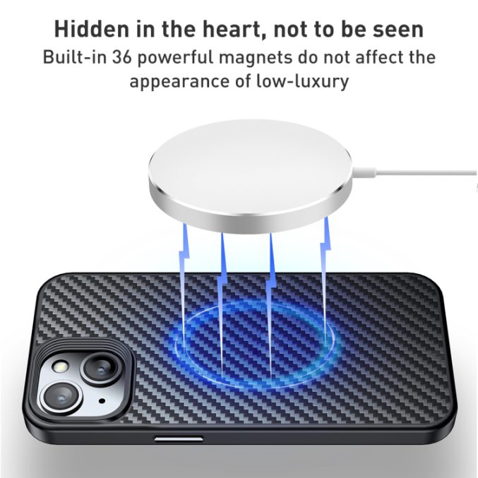 Magsafe karbonfiber deksel for iPhone 16 - Bilde 5