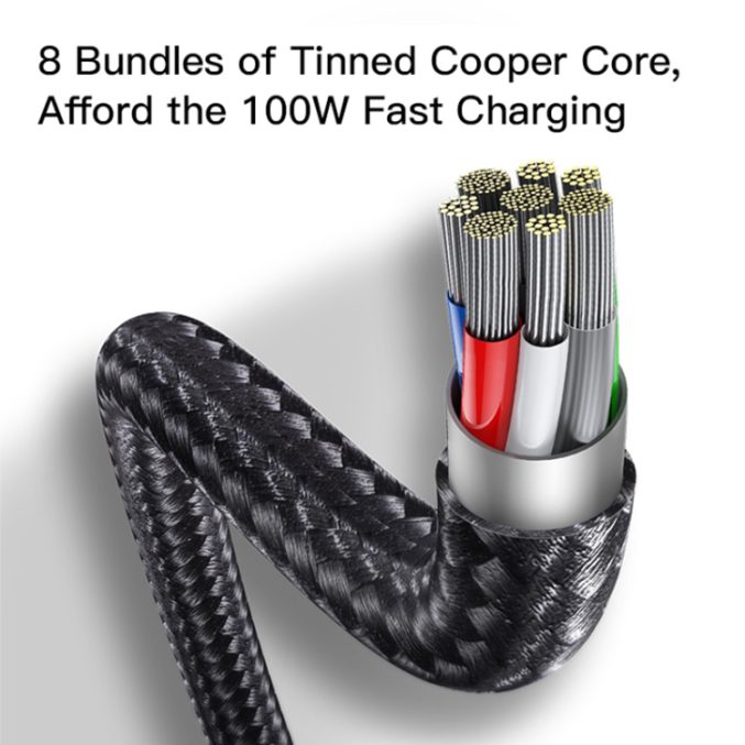 Yesido 2 i 1 USB-C til USB-C + Lightning Kabel (1,2m) - Bilde 5
