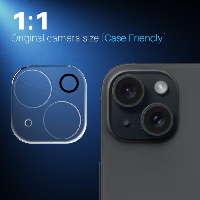 Herdet glass til kamera for iPhone 15 / 15 Plus - Bilde 4