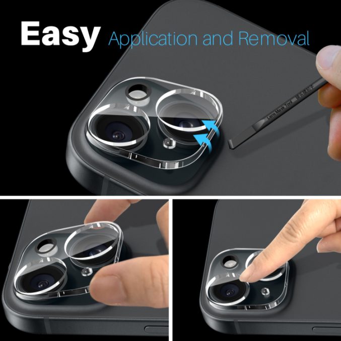 Herdet glass til kamera for iPhone 15 / 15 Plus - Bilde 5