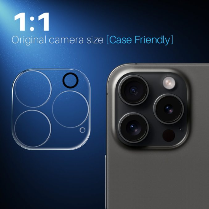 Herdet glass til kamera for iPhone 15 Pro / 15 Pro Max - Bilde 4