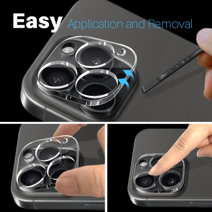 Herdet glass til kamera for iPhone 15 Pro / 15 Pro Max - Bilde 5