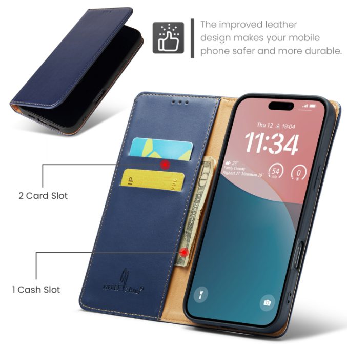 Lommebok etui for iPhone 16 Pro (PU-Lær) - Bilde 16