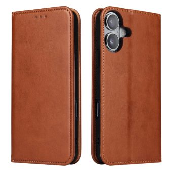 Lommebok etui for iPhone 16 Plus (PU-Lær) - Brun