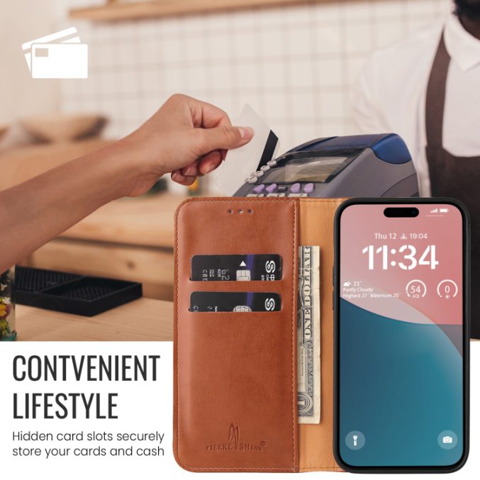 Lommebok etui for iPhone 16 Pro (PU-Lær) - Bilde 23