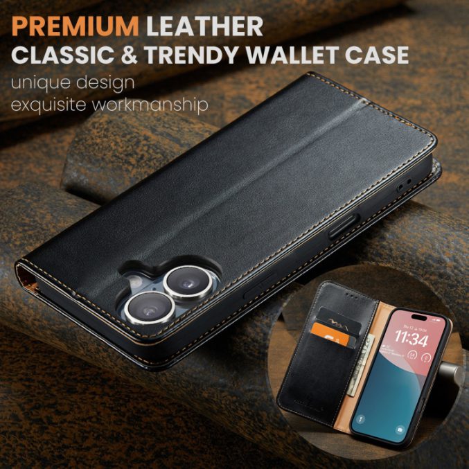 Lommebok etui for iPhone 16 Pro (PU-Lær) - Bilde 8
