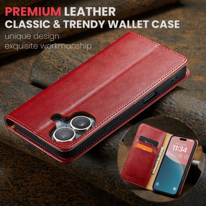 Lommebok etui for iPhone 16 Pro (PU-Lær) - Bilde 2