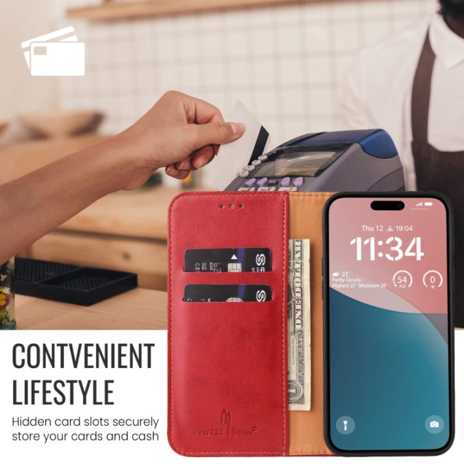 Lommebok etui for iPhone 16 Pro (PU-Lær) - Bilde 5