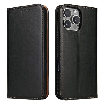 Lommebok etui for iPhone 16 Pro Max (PU-Lær) - Sort