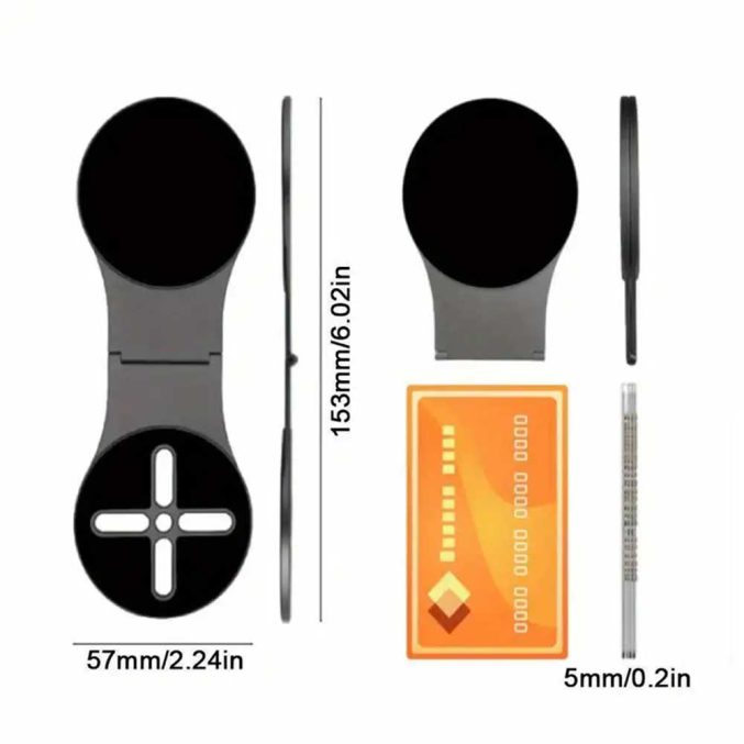 Sammenleggbar mobilholder – Kompatibel med MagSafe (Sort) - Bilde 4