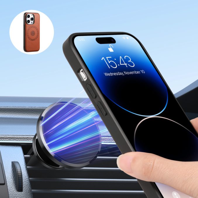 Skinnetui med MagSafe – Avtakbar lommebok for iPhone 15 Plus - Bilde 3