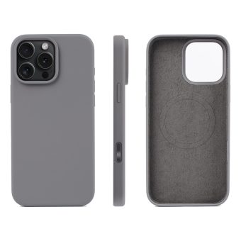 iPhone 16 Pro Max Silikon MagSafe mobildeksel - Grå