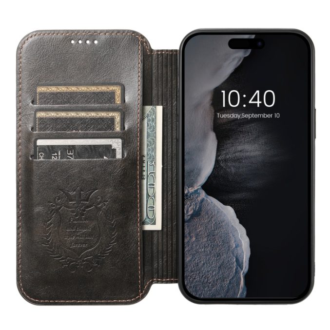 Suteni J05 PU-lærdeksel til iPhone 14 Plus / 15 Plus - Bilde 17