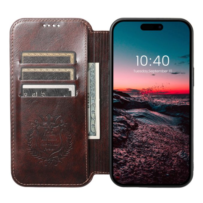 Suteni J05 PU-lærdeksel til iPhone 14 Plus / 15 Plus - Bilde 5