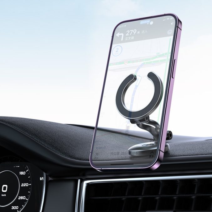 Sammenleggbar MagSafe mobilholder i aluminium for bil - Bilde 7