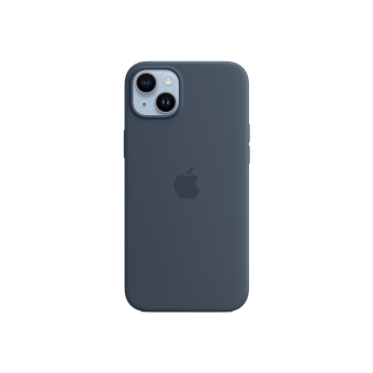 iPhone 14 Plus Apple silikondeksel med MagSafe - Stormblå