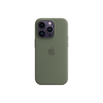 iPhone 14 Pro Max Apple silikondeksel med MagSafe - Oliven