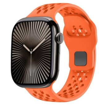 Sporty mesh silikonreim – for Apple Watch - 38 / 40 / 41 / 42 mm, Oransj