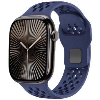 Sporty mesh silikonreim – for Apple Watch - 38 / 40 / 41 / 42 mm, Marine blå