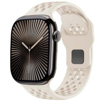 Sporty mesh silikonreim – for Apple Watch - 38 / 40 / 41 / 42 mm, Stjerneskinn