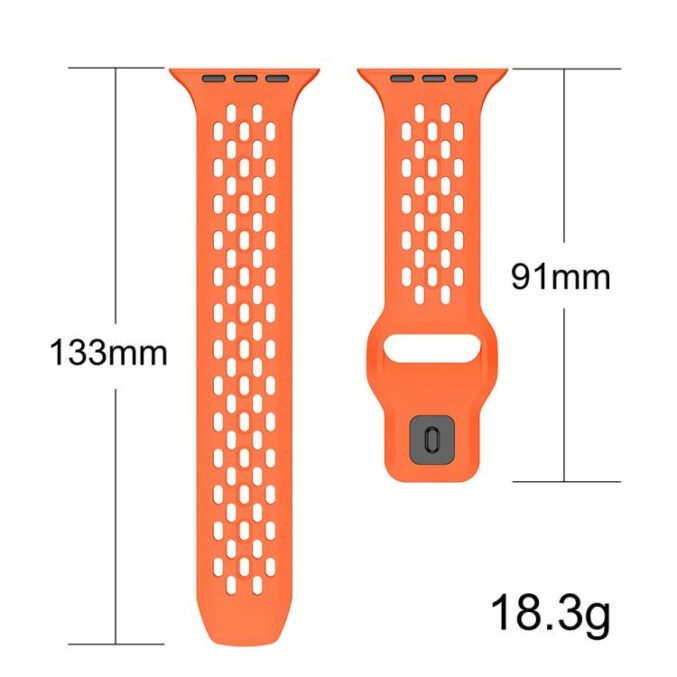 Sporty mesh silikonreim – for Apple Watch - Bilde 2
