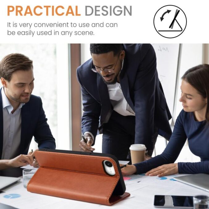 Lommebok etui for iPhone 16e (PU-Lær) - Bilde 4