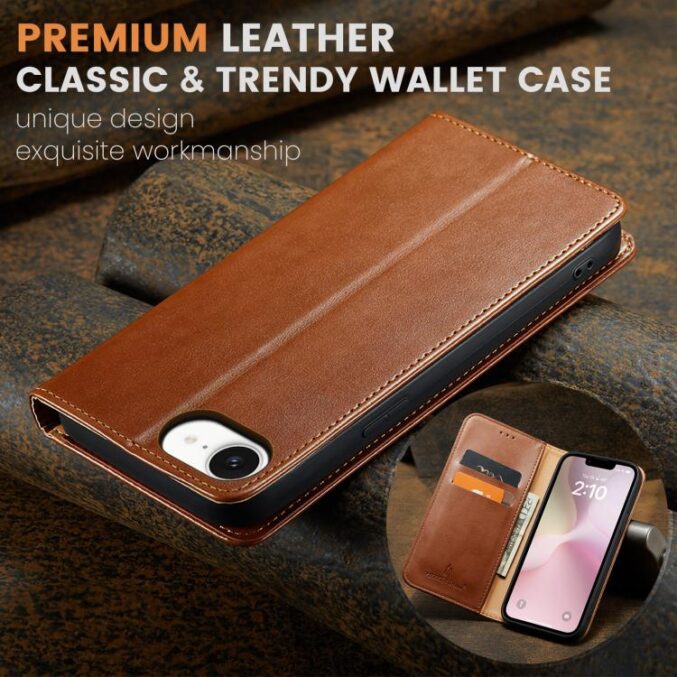 Lommebok etui for iPhone 16e (PU-Lær) - Bilde 2