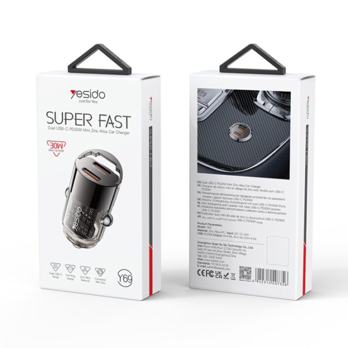 30W dobbel USB-C billader (Y69) - Bilde 2